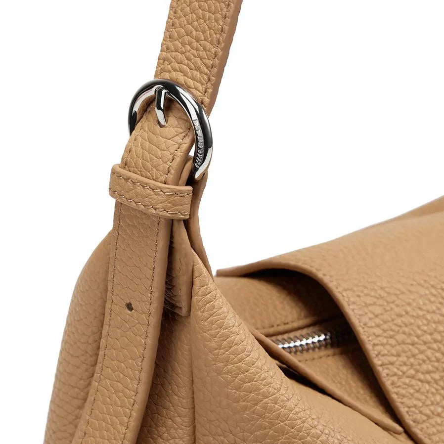 Luxurious Leather Crossbody Shoulder Bag for Women in Brown Colour