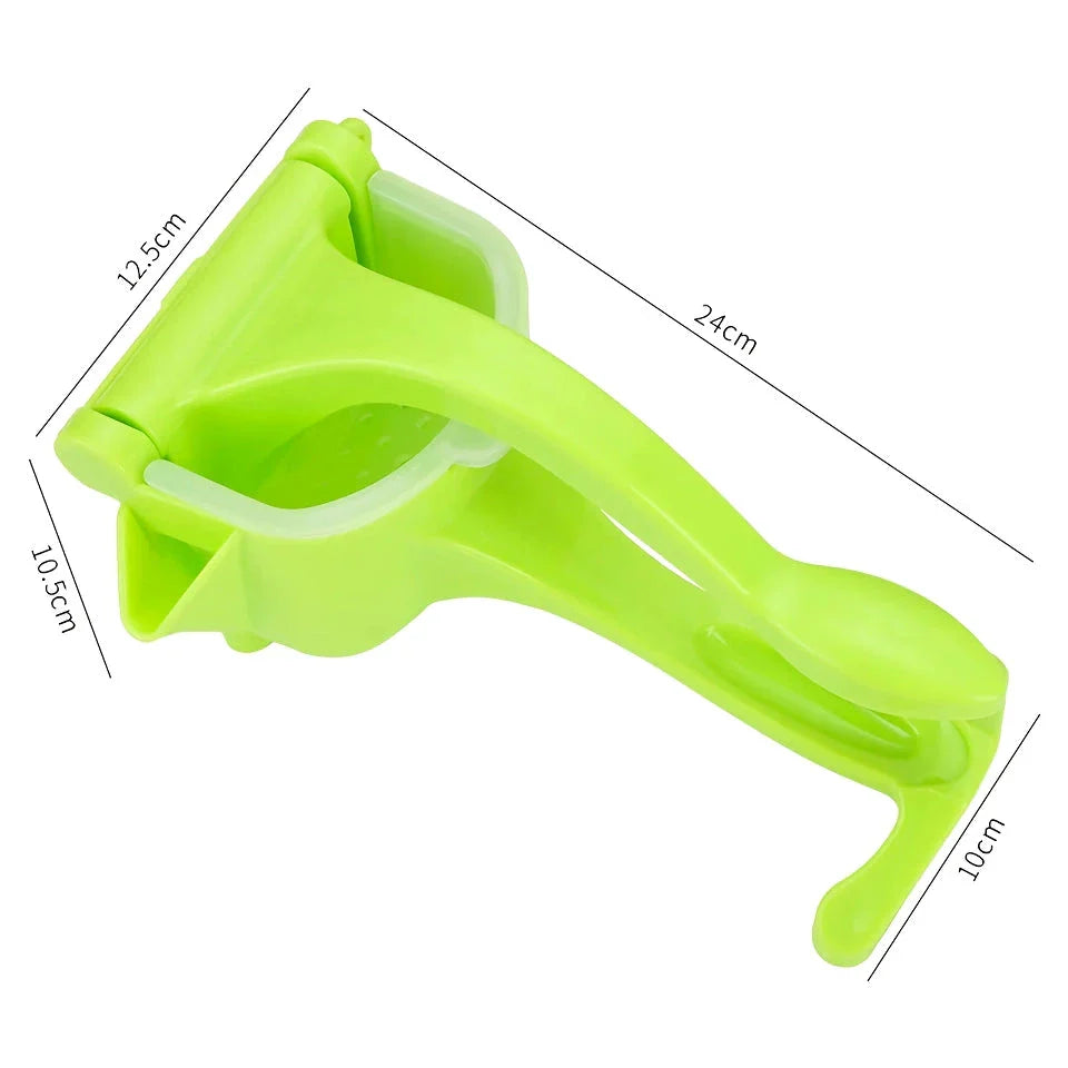 Premium manual fruit and citrus juicer with compact, portable design and multiple colour options