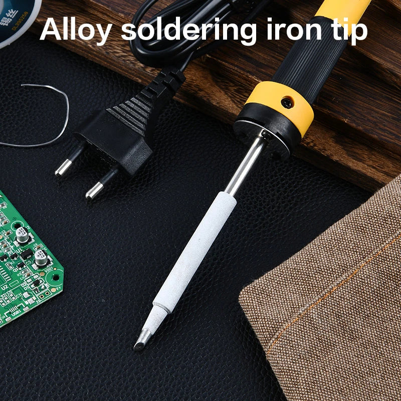 60W Electric Soldering Iron Mini Welding Tool Set with Multiple Soldering Tips and Wires