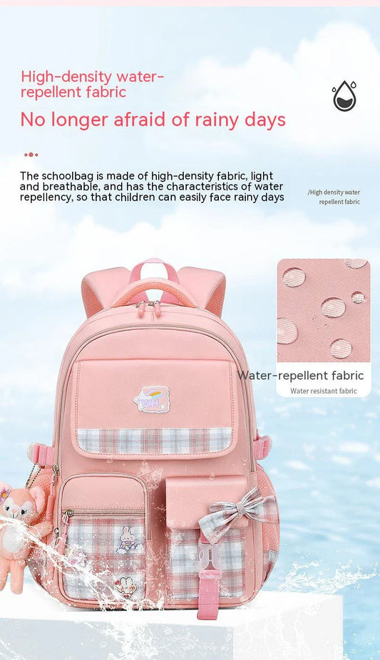 Charming children's backpack with cartoon design, ample capacity, and lightweight nylon construction