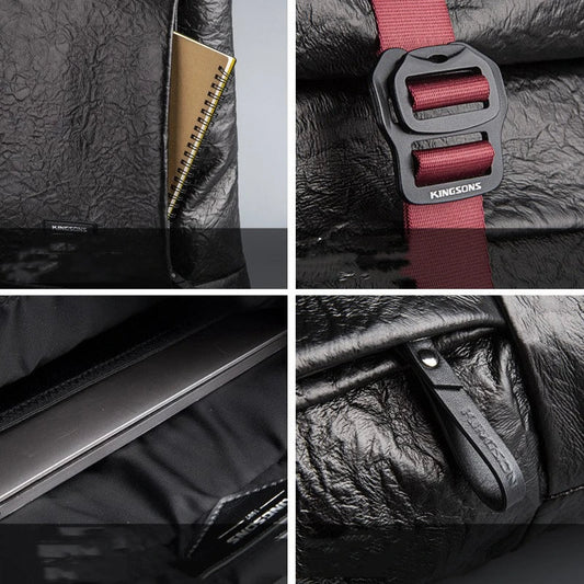 Premium outdoor sports backpack made with durable Oxford cloth, featuring adjustable air-cushioned belt and versatile square-vertical design