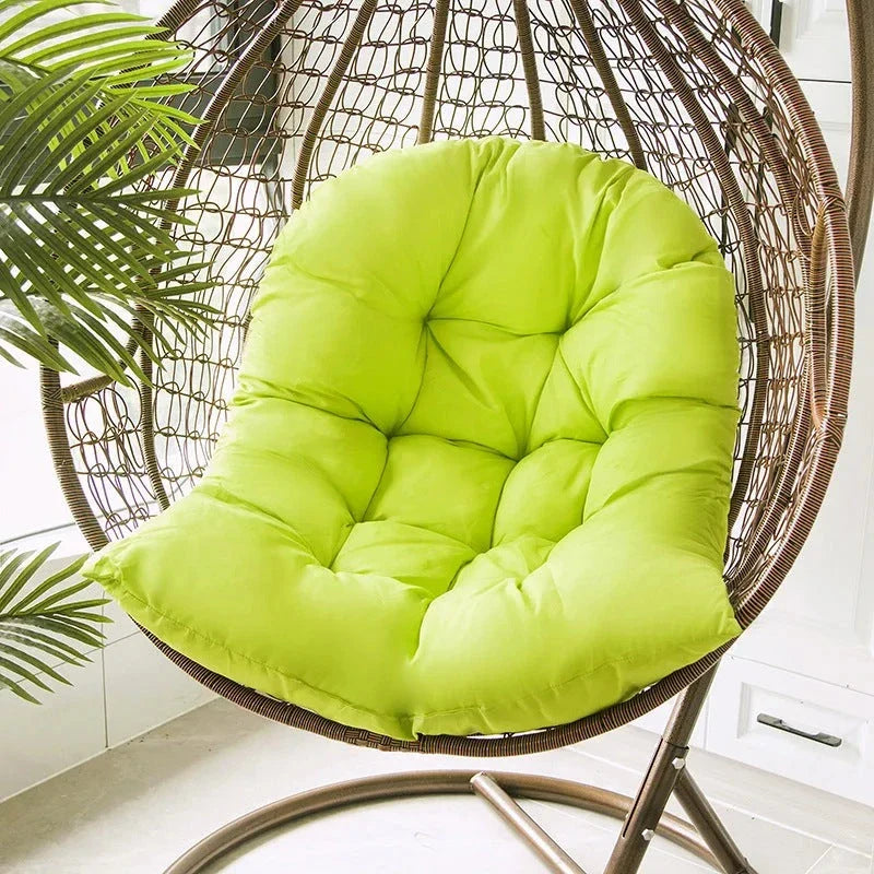 Premium hammock chair cushion with thickened brushed fabric and 7D hollow fibre cotton filling, designed for cosy outdoor relaxation on garden swings
