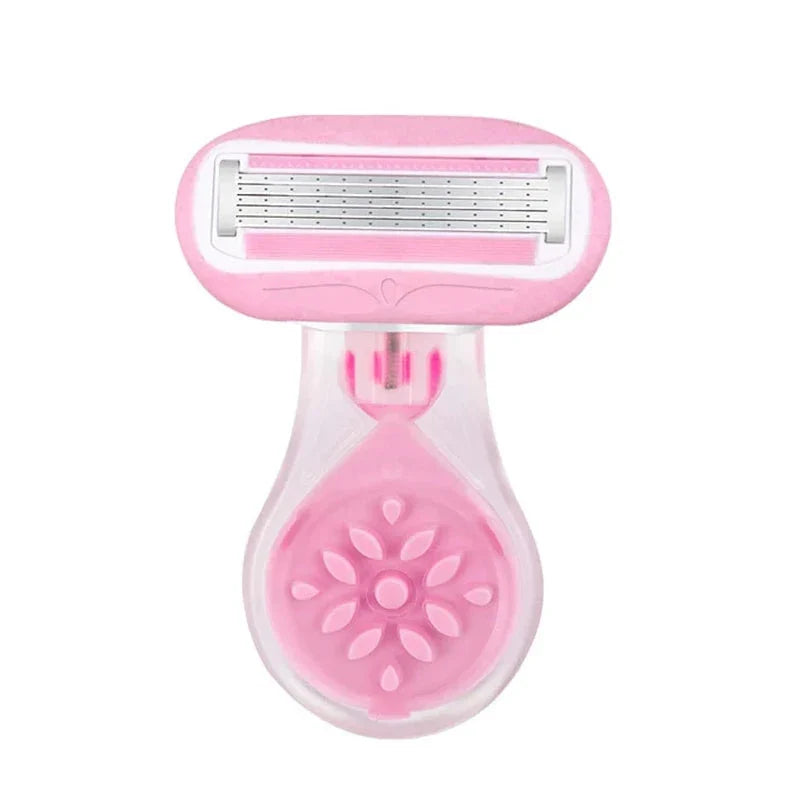 Portable women's facial hair remover razor with aloe vera strip for a smooth, hair-free look