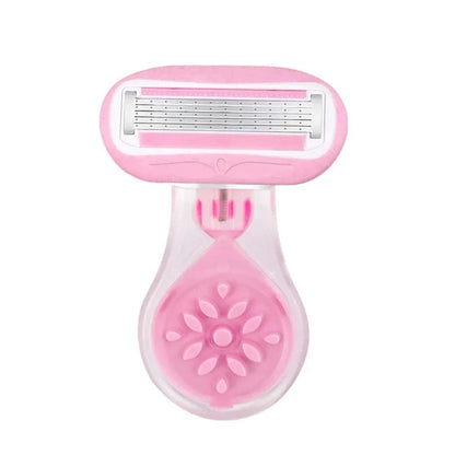 Portable women's facial hair remover razor with aloe vera strip for a smooth, hair-free look