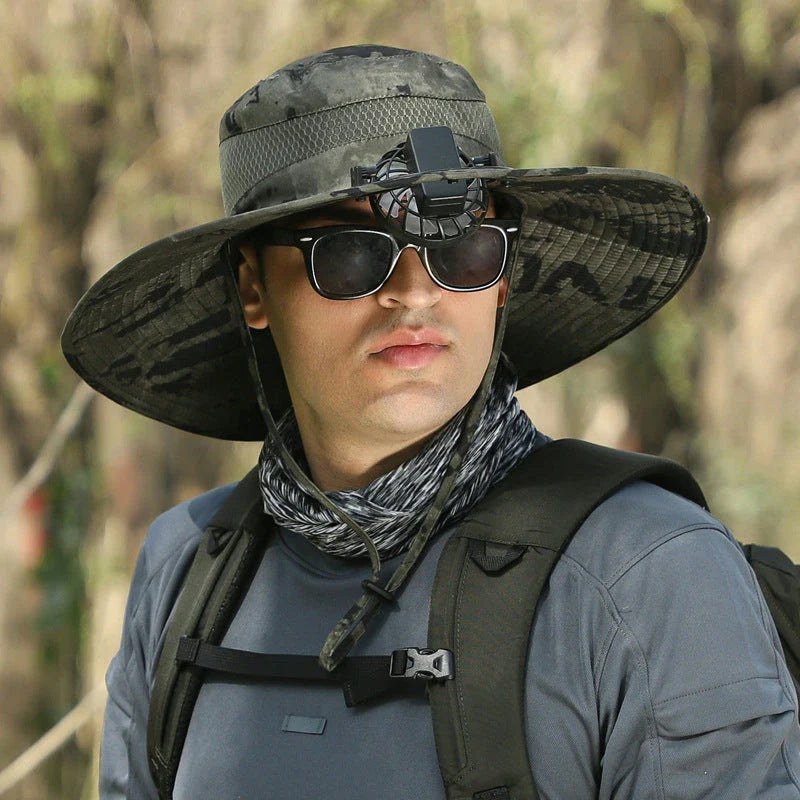 Versatile outdoor sun hat made of premium nylon fabric, providing sun protection and breathability for hiking, climbing, and fishing activities