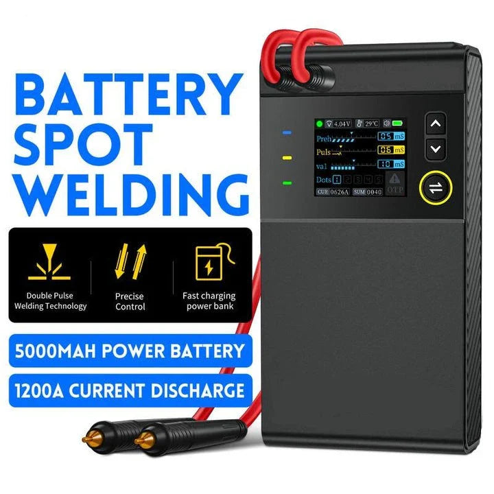 SWM-10 Portable Battery Spot Welder with high-definition LCD screen and intelligent temperature control