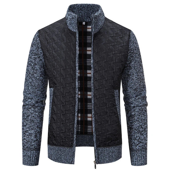 Premium slim-fit jacket with stand collar in a range of classic colours, made from high-quality chenille fabric for exceptional warmth and comfort.