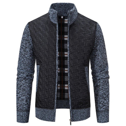Premium slim-fit jacket with stand collar in a range of classic colours, made from high-quality chenille fabric for exceptional warmth and comfort.