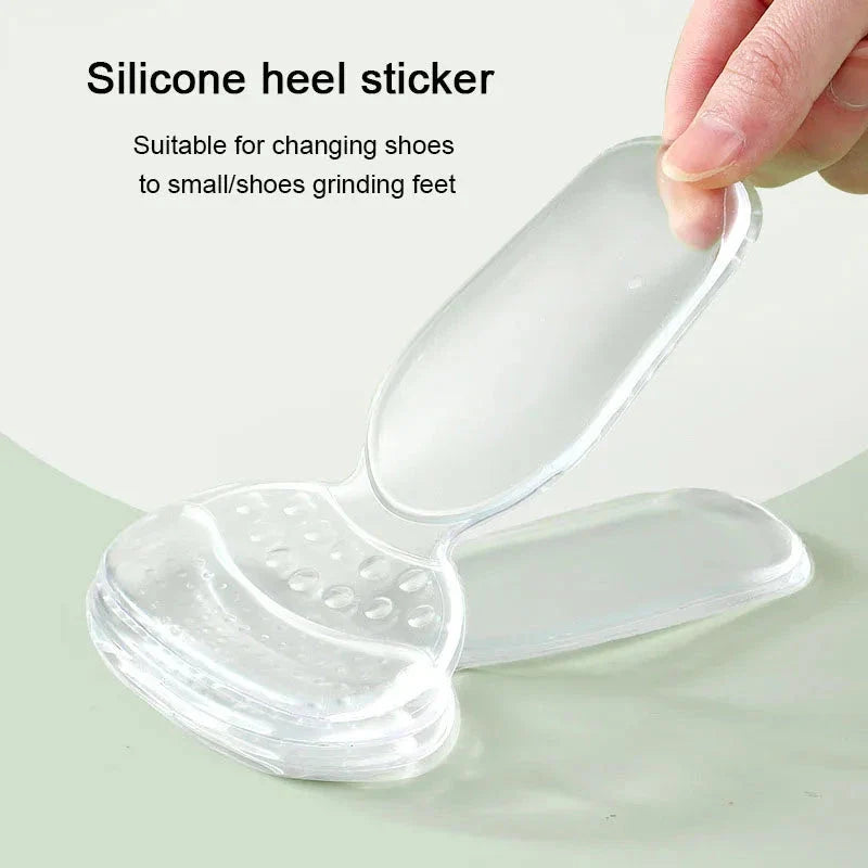 Premium transparent silicone heel protectors designed to provide comfort and support for your feet in various footwear types