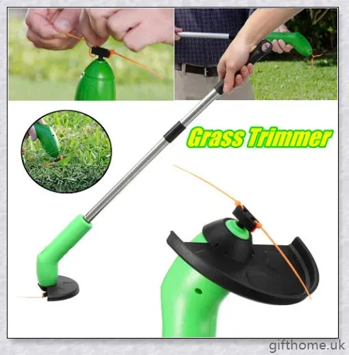 Cordless Grass Trimmer - Premium Mini Electric Weed Wacker for effortless lawn maintenance in the UK