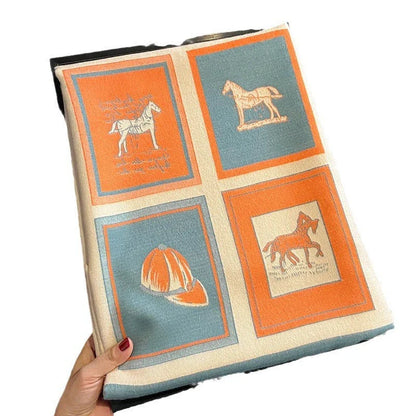 Luxurious artificial cashmere scarf in vibrant colours, perfect for keeping warm or cool with its dual-use design.