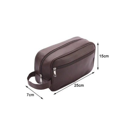 Trendha Men's Waterproof Toiletries Bag with sophisticated lychee pattern and ample storage capacity