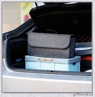 Premium felt car storage organiser with foldable, compact design for tidy car interiors