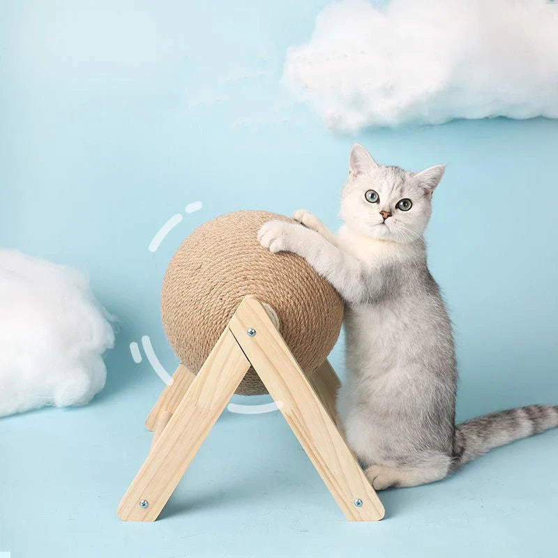 Sisal rope cat scratching ball toy, ideal for protecting furniture from cat scratches