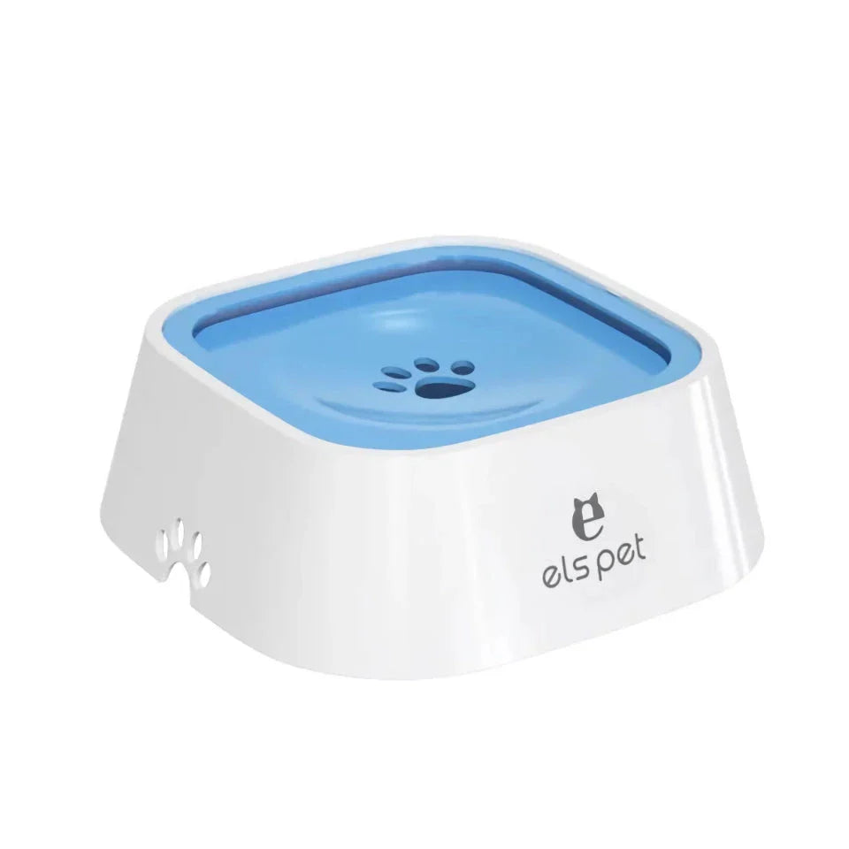 1L Splash Proof Pet Water Bowl in grey, with floating design to prevent spills and keep floors dry