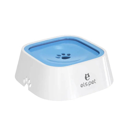 1L Splash Proof Pet Water Bowl in grey, with floating design to prevent spills and keep floors dry