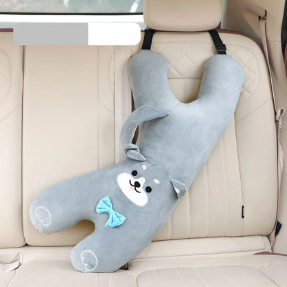 Cosy Y-Shaped Travel Pillow for Kids with Panda Design, Providing Comfort and Support for Long Journeys