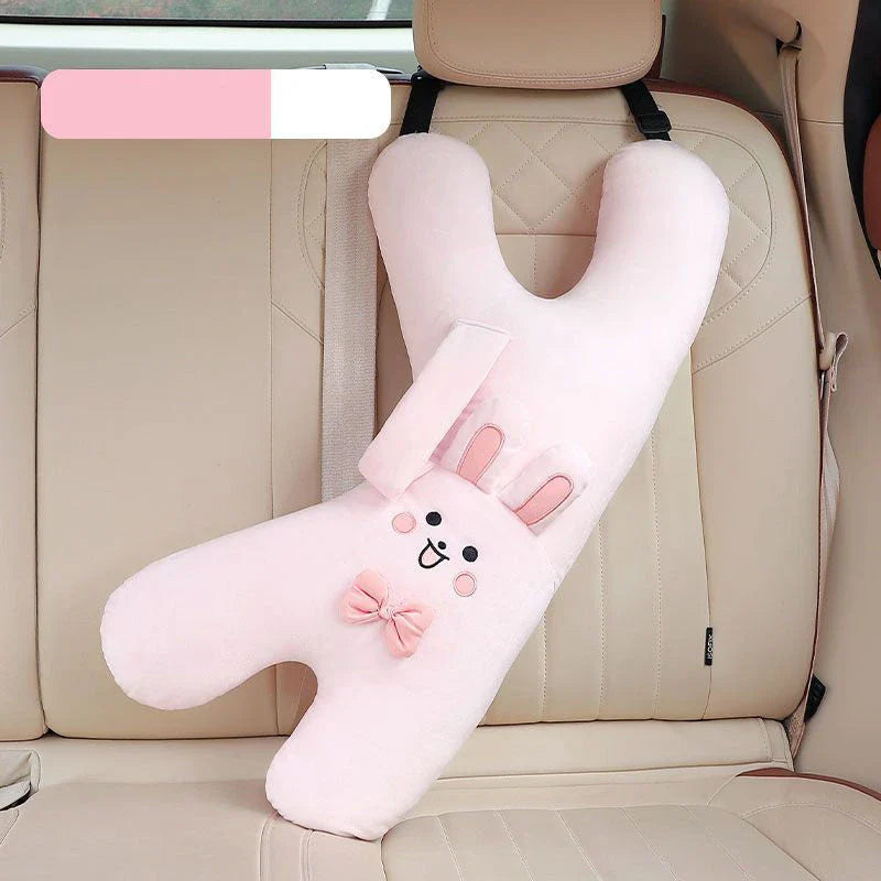 Cosy Y-Shaped Travel Pillow for Kids with Panda Design, Providing Comfort and Support for Long Journeys
