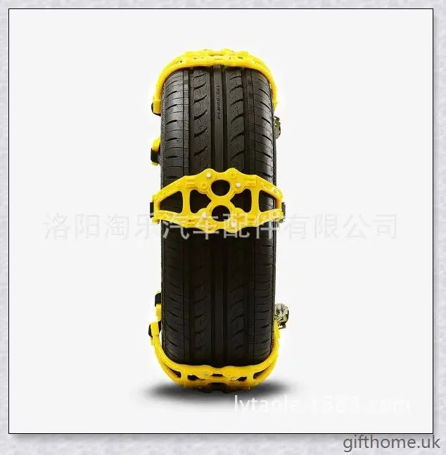 Premium anti-skid car tyre chains with alloy nails for exceptional grip and traction on UK roads