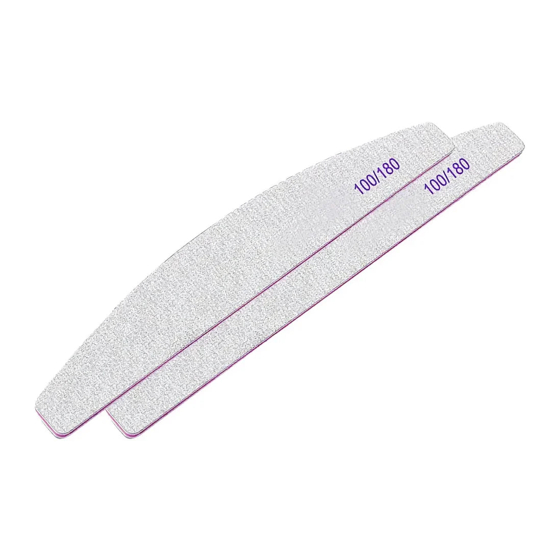 Premium double-sided emery board nail files with 100/180 grit for shaping and smoothing nails