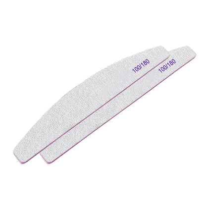 Premium double-sided emery board nail files with 100/180 grit for shaping and smoothing nails