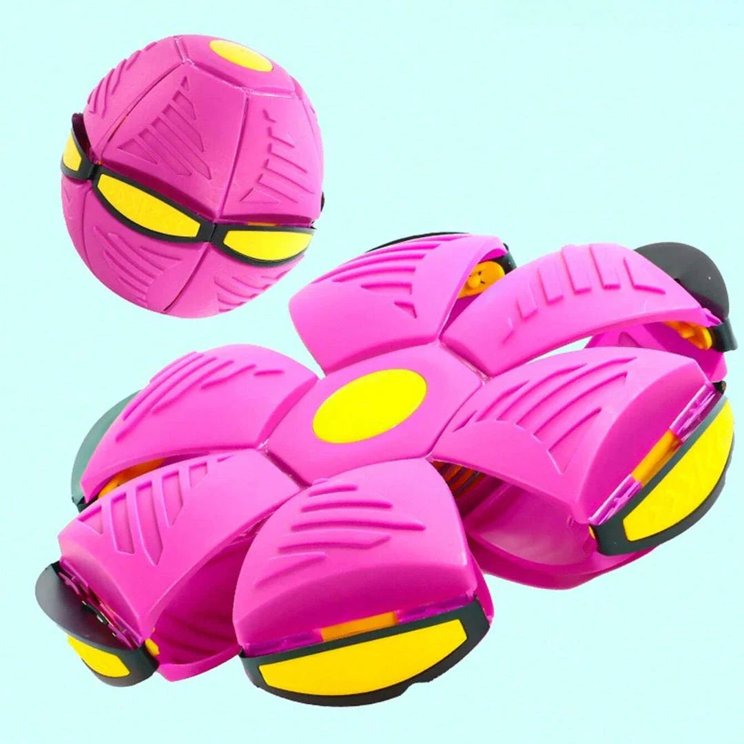 LED Flying UFO Disc Ball with mesmerizing lights, perfect for outdoor adventures
