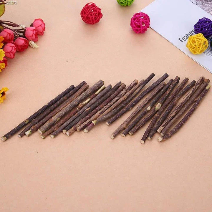 Premium catnip dental hygiene treats for cats in a 15 or 20 piece set, made with natural sisal for dental care and catnip for enjoyment