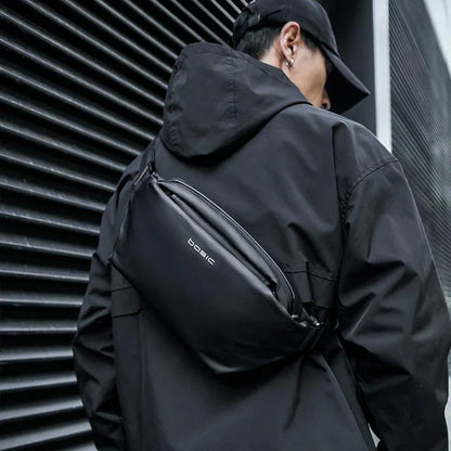 Stylish nylon one-shoulder backpack with zip closure and comfortable strap for professional work attire