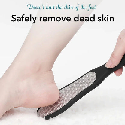Premium 3-in-1 Foot Care Pedicure Tool with laser-cut stainless steel surfaces and ergonomic handle for salon-worthy feet at home