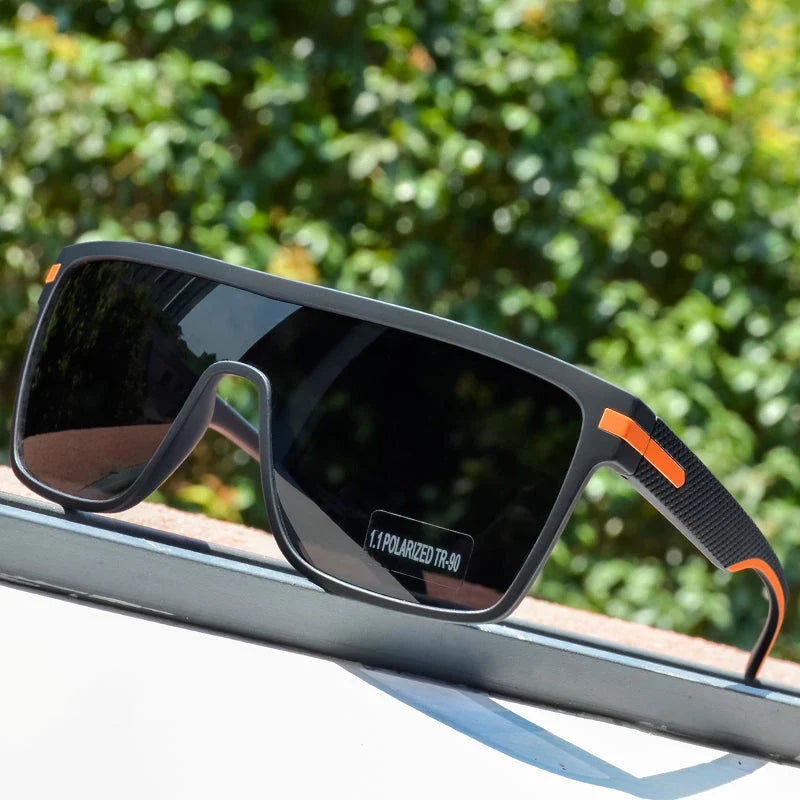 Sophisticated polarized square sunglasses with a modern and stylish design, offering enhanced visual clarity and UV protection.