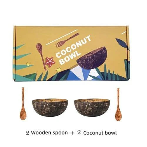 Premium Natural Coconut Bowls - Handcrafted Eco-Friendly Kitchenware for Serving, Decorating and Everyday Use