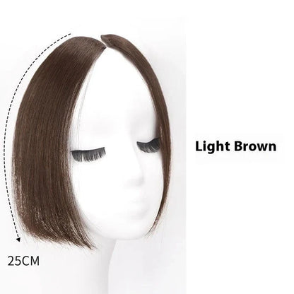 Stylish Princess Cut Wig with Bangs in various colours, including Brown Black, Natural Black, Dark Brown, and Light Brown.