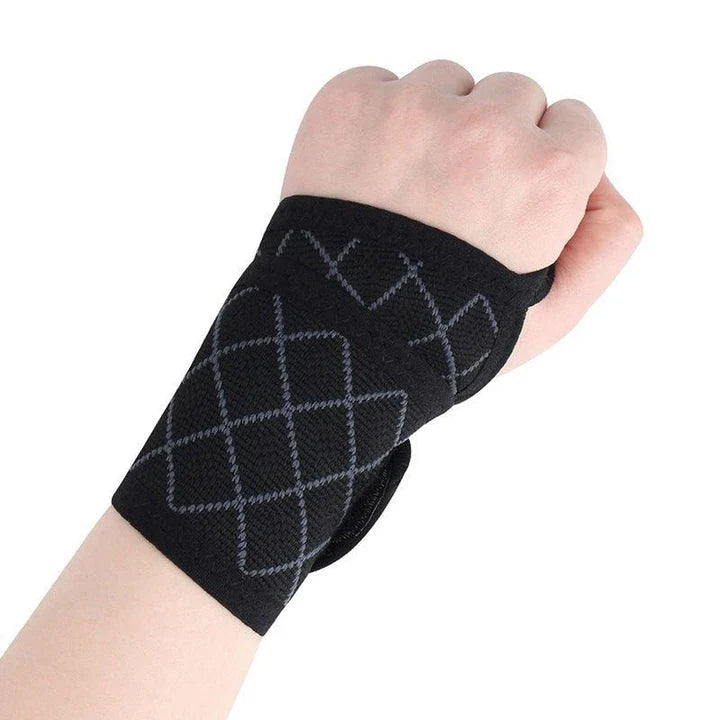 Premium sports wrist protector made of breathable, adjustable spandex material for pain relief and enhanced performance