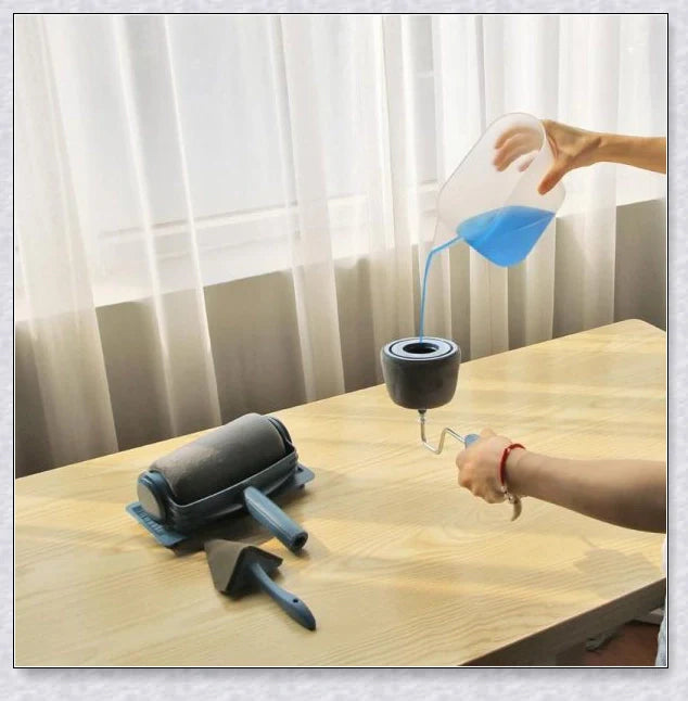 Premium Paint Roller Kit with large paint chamber, micro-fibre roller, and precision edging tools for a flawless painting job