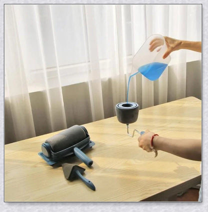Premium Paint Roller Kit with large paint chamber, micro-fibre roller, and precision edging tools for a flawless painting job
