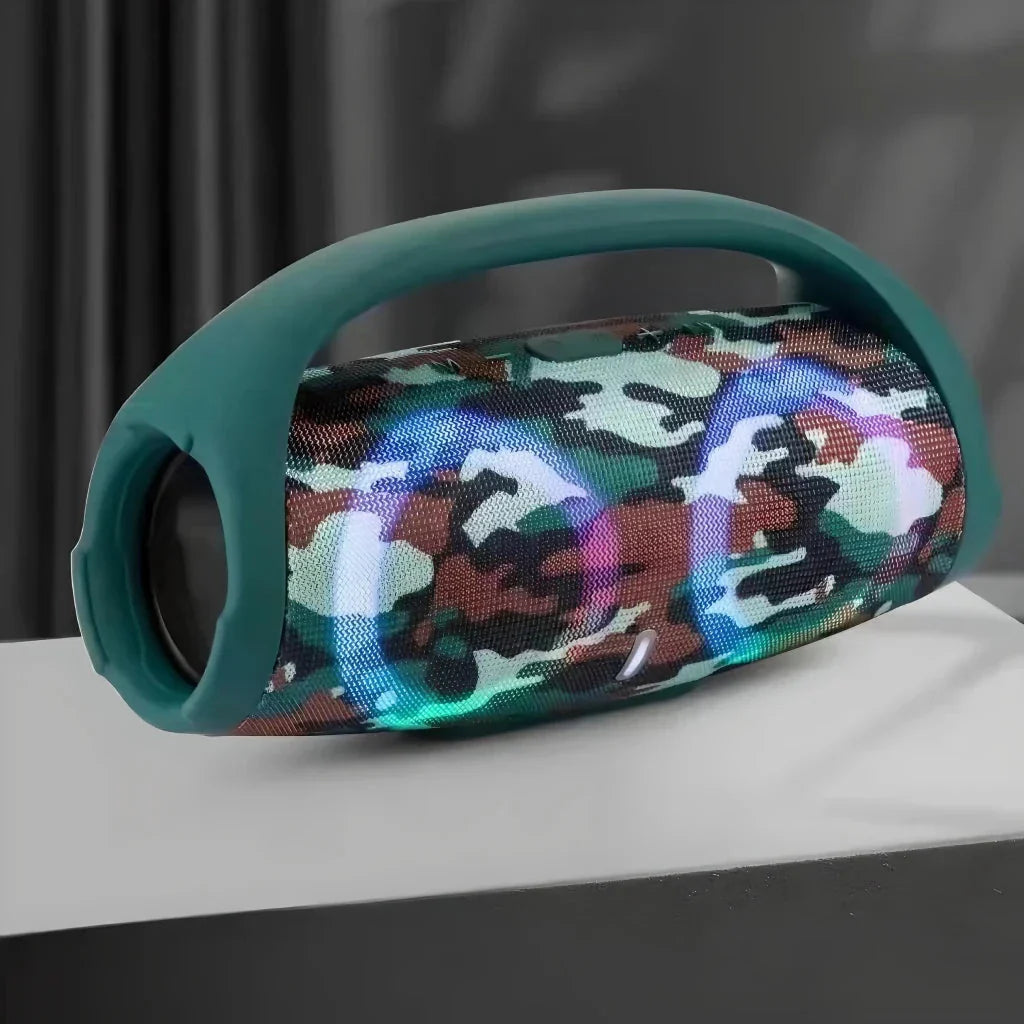 Dynamicbeat Portable Bluetooth Speaker with 100W output, RGB lights, and waterproof design