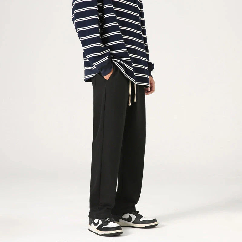 Premium loose-fit casual trousers in black, grey, and brown colours for everyday wear