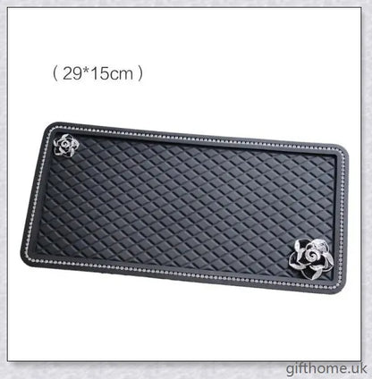Premium Car Anti-Slip Mat with Silicone Rubber Construction for Secure In-Car Storage of Phones, Ornaments and Other Small Items