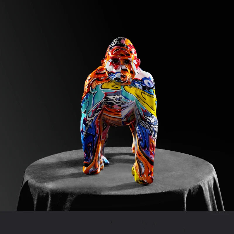 Handcrafted Gorilla Ornaments made from high-quality synthetic resin, featuring a charming and sophisticated design for festive home decor