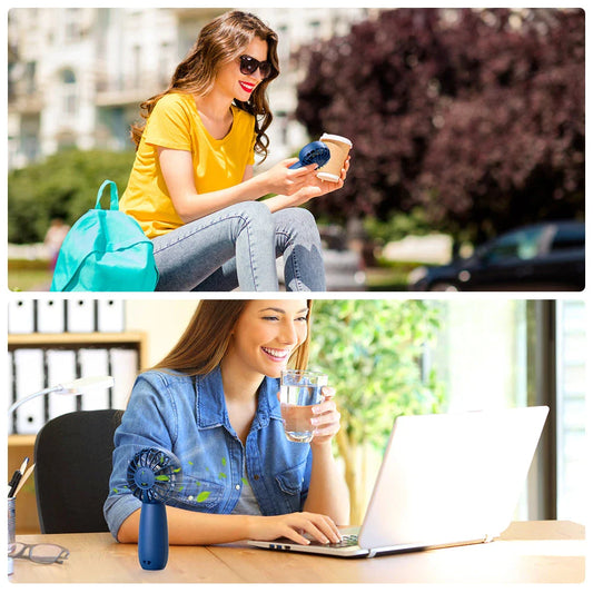 Mini Portable USB Electric Fan with Rechargeable Battery and Adjustable Speeds for Cooling Comfort