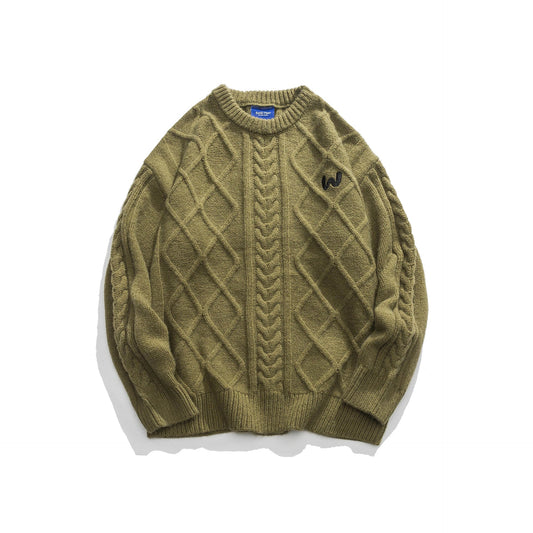 A premium men's knitted jumper in timeless colours, featuring a relaxed, flattering fit and soft, durable polyester fibre fabric for superior comfort and style.