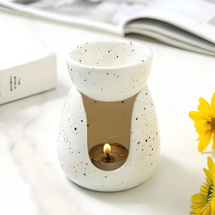 Nordic Style White Porcelain Essential Oil Diffuser with Minimalist Design for Relaxation and Home Decor