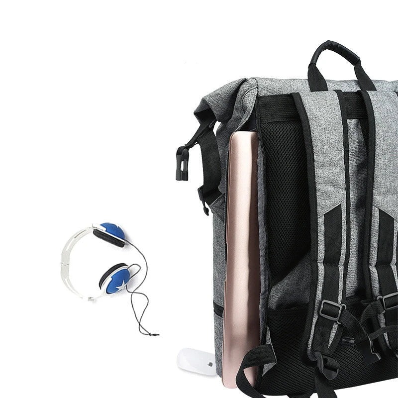 A high-capacity, versatile travel backpack made of durable canvas with a waterproof and breathable design, perfect for outdoor adventures.