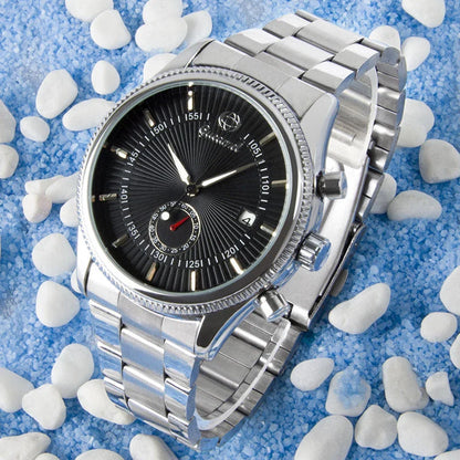 Premium British-made steel-belt business watch with a classic, elegant design
