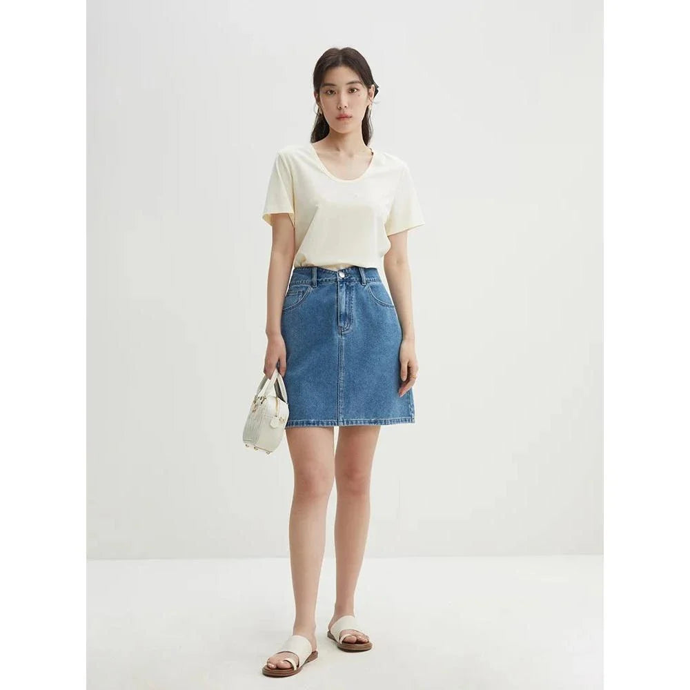 High Waist Denim Skirt for Women: Comfortable, Versatile, and Effortlessly Chic