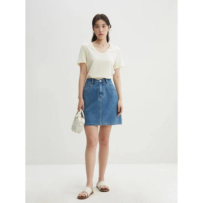 High Waist Denim Skirt for Women: Comfortable, Versatile, and Effortlessly Chic