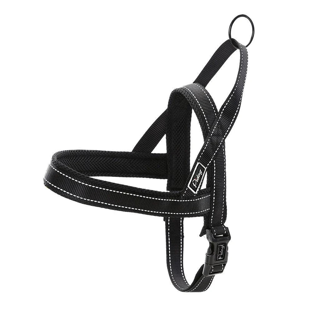Durable nylon dog harness and leash set in various sizes for comfortable and secure walks with your canine companion