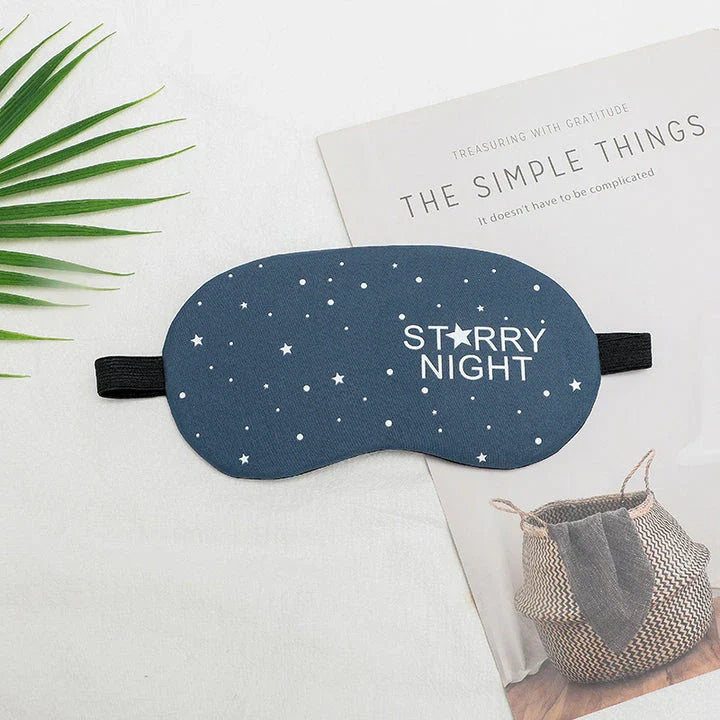 Premium cotton and silk sleep mask with adjustable strap for complete blackout and comfortable sleep
