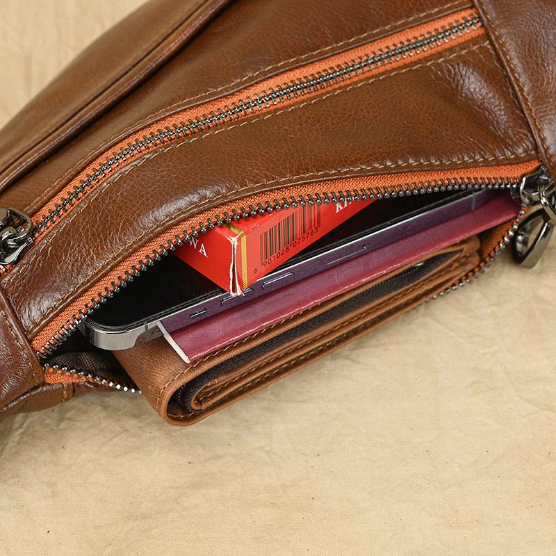 GiftHome UK Premium Leather Chest Bag for Stylish Gents
