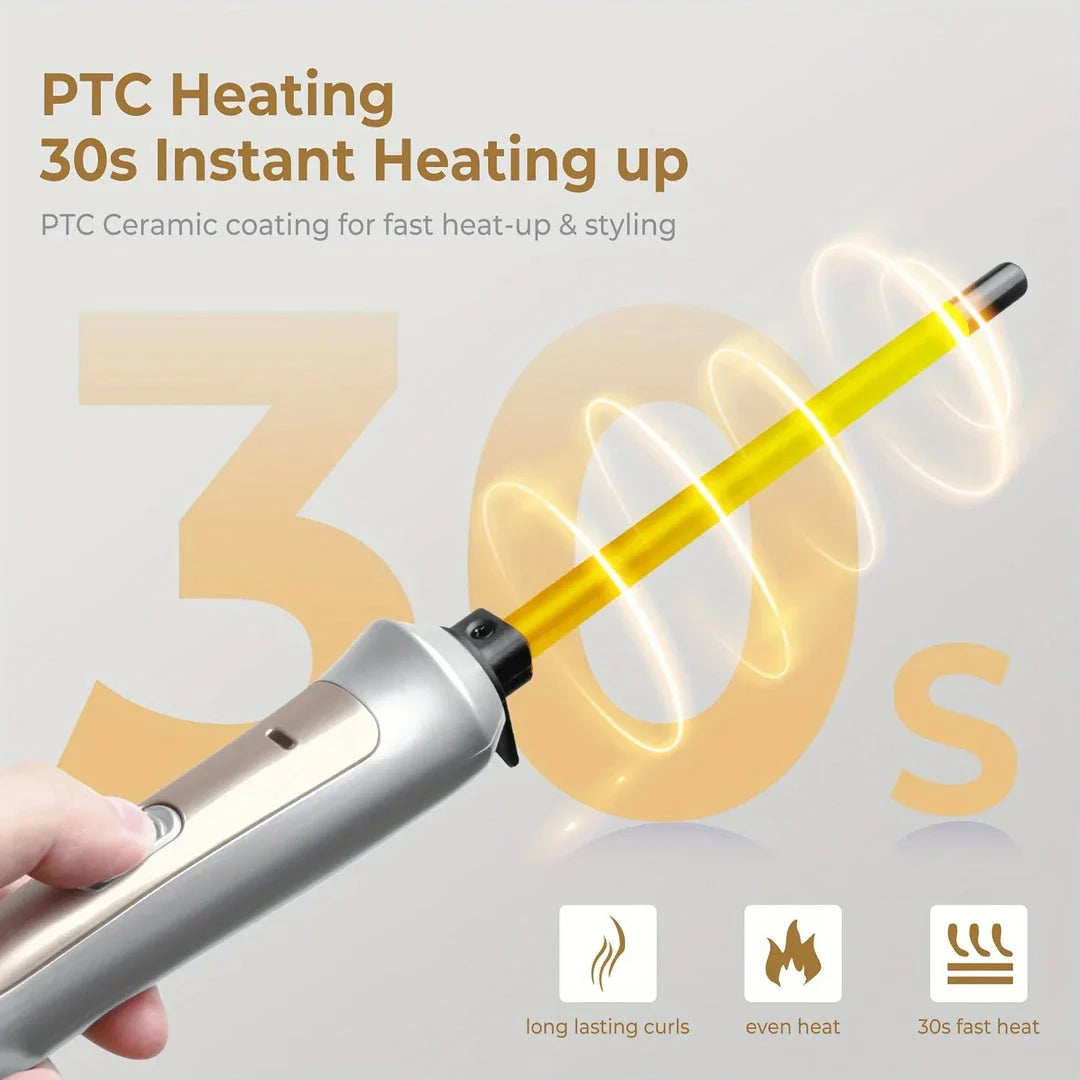 Trendha 9mm Thin Hair Curler with ceramic barrel for creating tight, defined curls